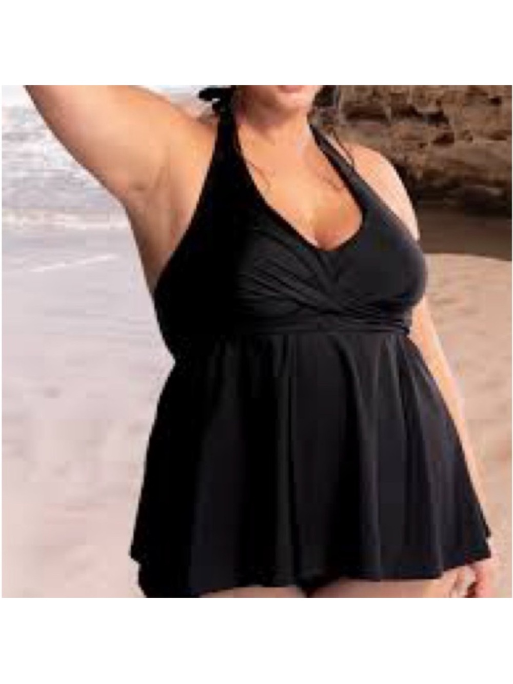 Shapermint black tankini top